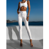 Biele push up slim fit skinny džínsy OPALA