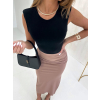 Černé luxusní elegantní body CORELIA (Veľkosť ONESIZE)