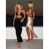 Čierne sexi elastické šaty LOSENA s retiazkou
