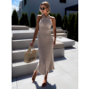 Béžové dlhé letné šaty MIRANE