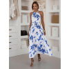 Bielo-modré dlhé letné šaty NYTRAY