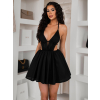 Čierne krátke sexi vypasované šaty OVELYN