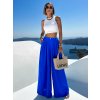 Královsky modré široké extra wide leg kalhoty VATIKA (Veľkosť ONESIZE)