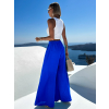 Královsky modré široké extra wide leg kalhoty VATIKA (Veľkosť ONESIZE)