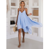 Modré vzdušné krátke letné šaty VELVETA