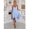 Modré vzdušné krátke letné šaty VELVETA