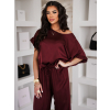 Vínová oversize saténová tunika AEROFF