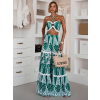 Zelený vzorovaný letný nohavicový komplet SERAPHY