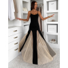Černé maxi dlouhé elegantní šaty DRELVIK (Veľkosť ONESIZE)