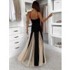 Černé maxi dlouhé elegantní šaty DRELVIK (Veľkosť ONESIZE)