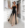 Černé maxi dlouhé elegantní šaty DRELVIK (Veľkosť ONESIZE)