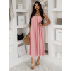 Ružové maxi dlhé šaty JUNELL