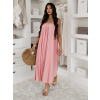 Ružové maxi dlhé šaty JUNELL