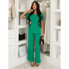 Zelený tvarujúci elegantný nohavicový komplet LORINA