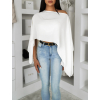 Biely elegantný letný crop top JOVALA