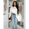 Biely elegantný letný crop top JOVALA