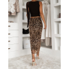 Leopardia štýlová midi sukňa NORELA