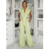 Svetlo zelený elegantný nohavicový kostým ARVENOX