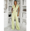 Svetlo zelený elegantný nohavicový kostým ARVENOX