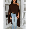Tmavě hnědý letní elegantní top THREADY (Veľkosť ONESIZE)