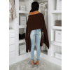 Tmavě hnědý letní elegantní top THREADY (Veľkosť ONESIZE)