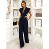 Tmavomodrý elegantný nohavicový kostým ARVENOX
