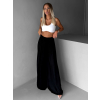 Čierne široké voľné dlhé nohavice OLVIRA