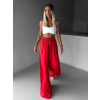 Červené široké voľné dlhé nohavice OLVIRA