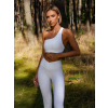 Biela športová rebrovaná jóga podprsenka ENETEL