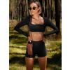 Čierne športové push up krátke kraťasy LEMURE