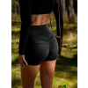 Čierne športové push up krátke kraťasy LEMURE