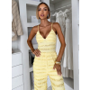 Žltý elegantný dlhý overal VOTOTA
