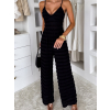 Čierny elegantný dlhý overal VOTOTA