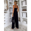 Čierny elegantný dlhý overal VOTOTA