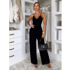 Čierny elegantný dlhý overal VOTOTA