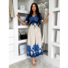 Modré bavlnené vypasované šaty ASVENA
