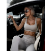 Béžová sportovní yoga podprsenka VARITON (Veľkosť L)