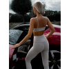 Béžová sportovní yoga podprsenka VARITON (Veľkosť L)