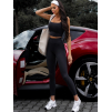 Černý sportovní fitness top KALION (Veľkosť L)