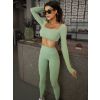 Pistáciové jóga legíny TERNILA s vysokým pasem (Veľkosť L)