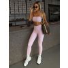 Růžové sportovní push up legíny VRATAN s řasením (Veľkosť L)