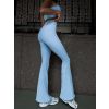 Světle modré sportovní legíny ZETERA s push up efektem (Veľkosť L)