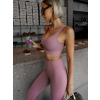 Tmavě růžová sportovní fitness podprsenka HALIVO (Veľkosť L)