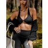 Černá sportovní jóga podprsenka BOLEX (Veľkosť L)