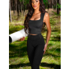 Čierne športové jóga tielko LURESTA