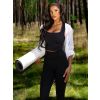 Černé sportovní jóga tílko LURESTA (Veľkosť L)