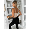 Hnědé krajkové body REVORA na ramínka (Veľkosť ONESIZE)