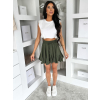 Kaki krátka volániková áčková sukňa ROZITA