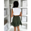 Kaki krátka volániková áčková sukňa ROZITA