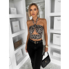 Leopardí sexy viazací top REIGH